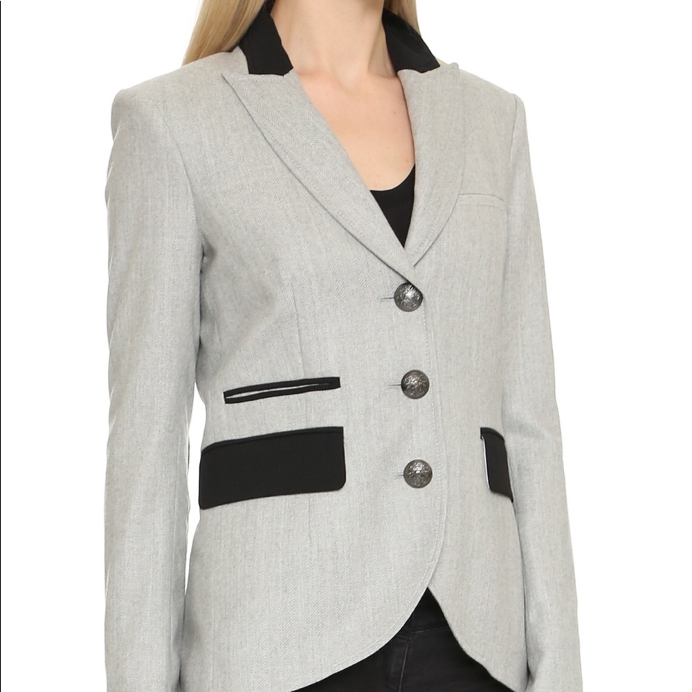 Veronica Beard Hudson Dickey Jacket Suede Patches